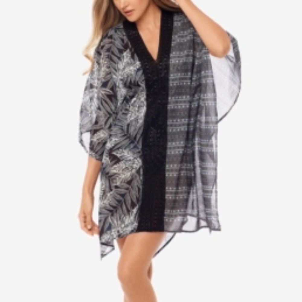Miraclesuit Printed Caftan Cover-up  Size Small